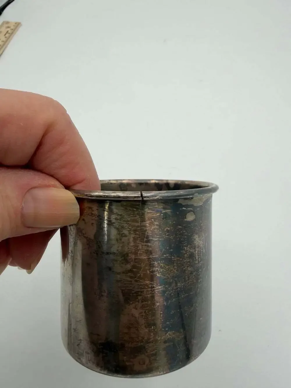 Rogers & Co. 1881 Silver Plated Small Childrens Cup For Drink *crack On Rim See